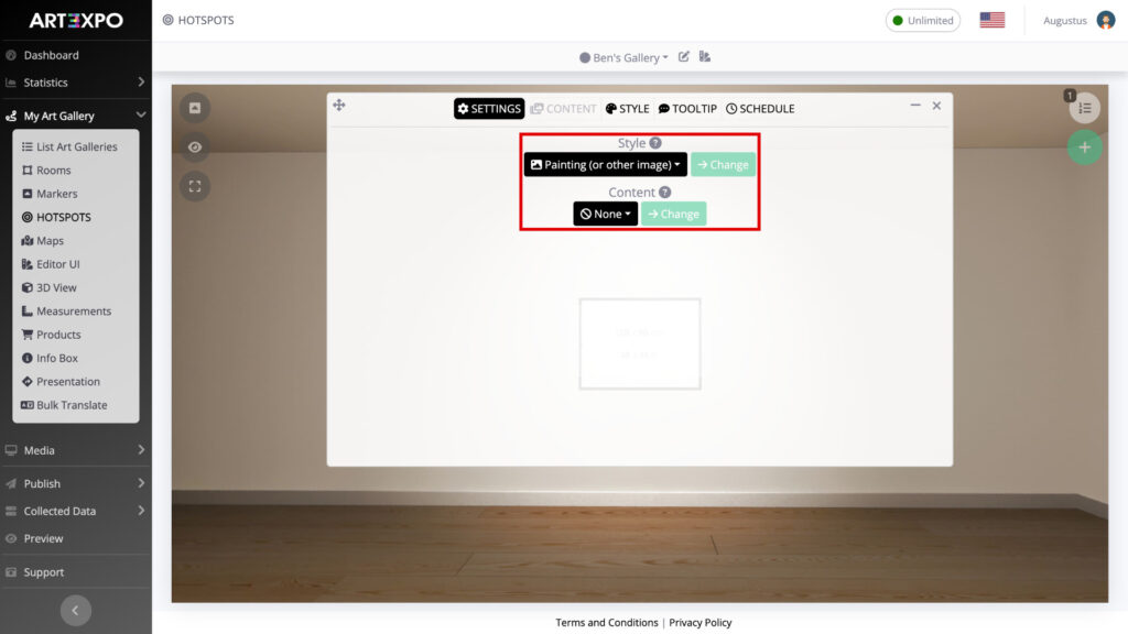 ART3XPO-6UserGuide-Hotspot-SettingTab