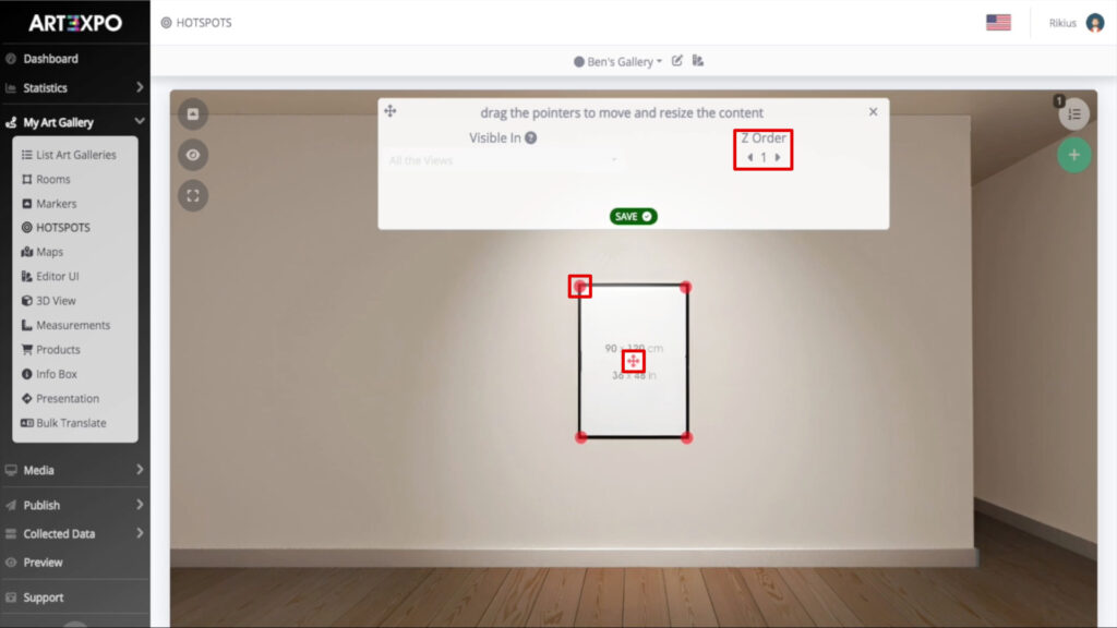 ART3XPO-4UserGuide-How-To-Art-Gallery-QuadroAvanzato-FinestraMove